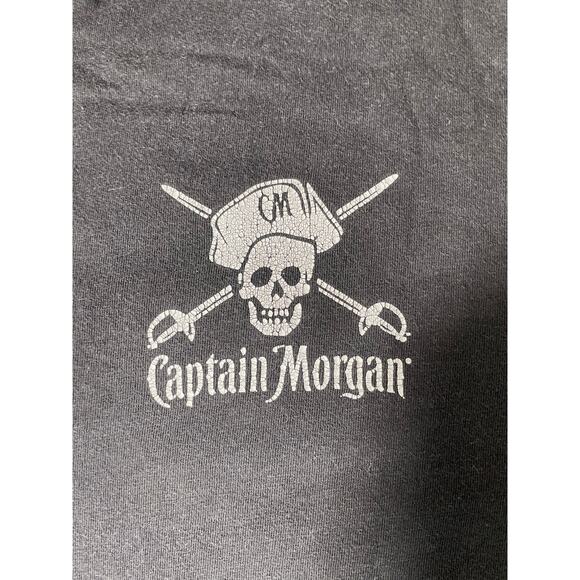 Captain Morgan Skull Tee Black XL Pirate Graphic Shirt - Picture 5 of 7